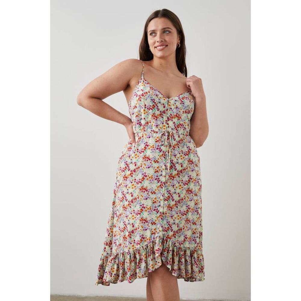 Rails Frida Floral Midi Sun Dress Fleur S NWT Resort Wear Festival Coastal - Picture 2 of 9